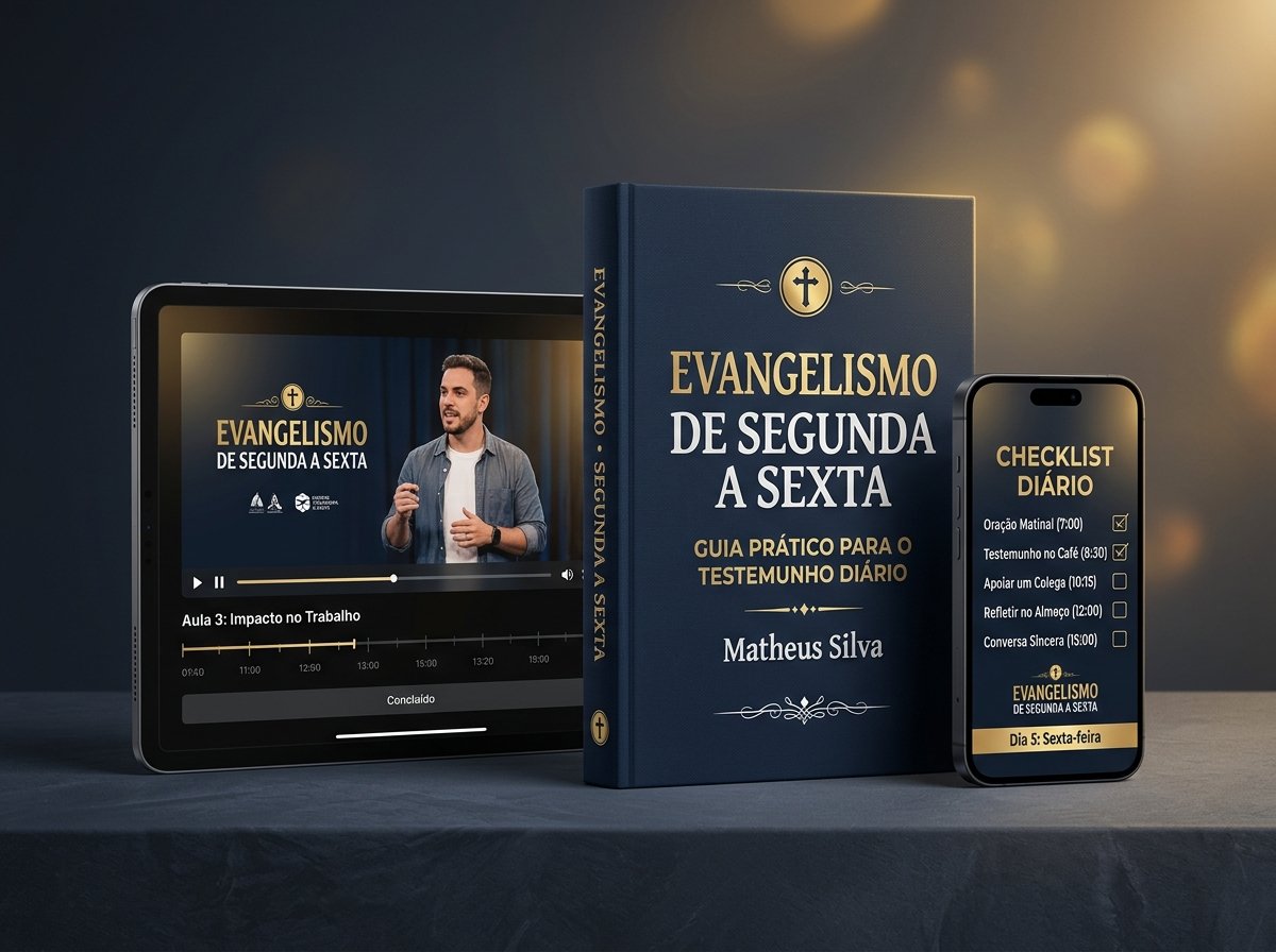 Kit Evangelismo de Segunda a Sexta — Mini-curso em vídeo, Guia de Scripts em PDF e Checklist Diário